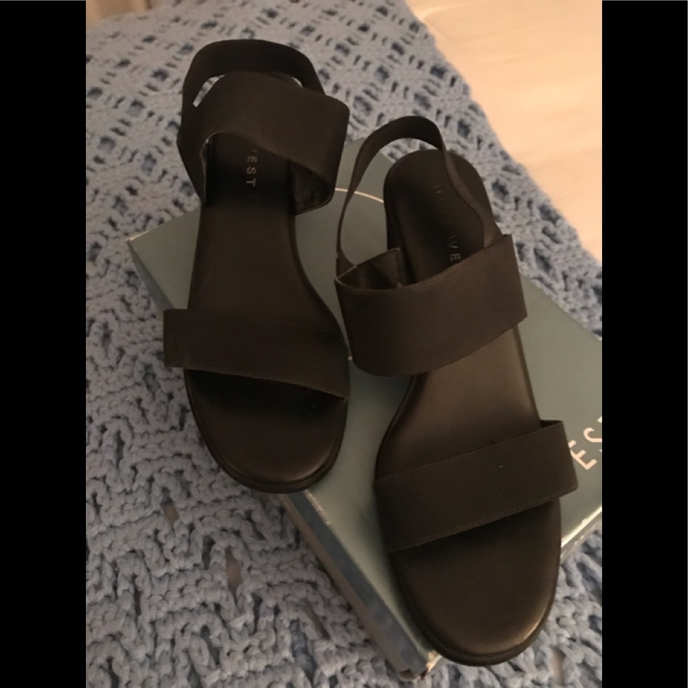 Nine West Black Sandals Med Heal 8.5